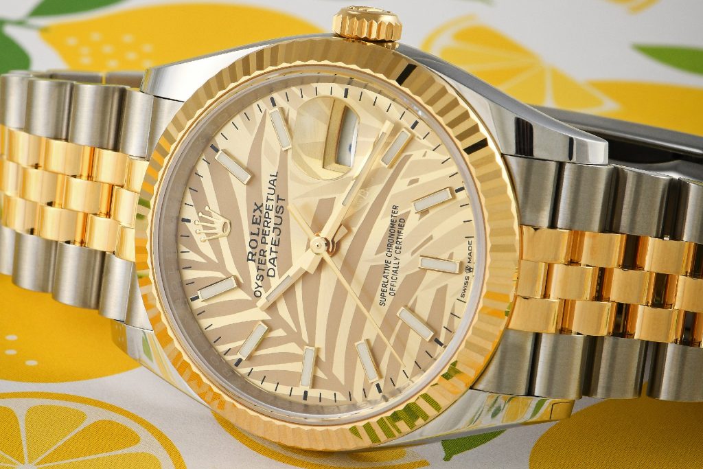 Roilex Datejust 36 ref. 126233 with palm motif dial