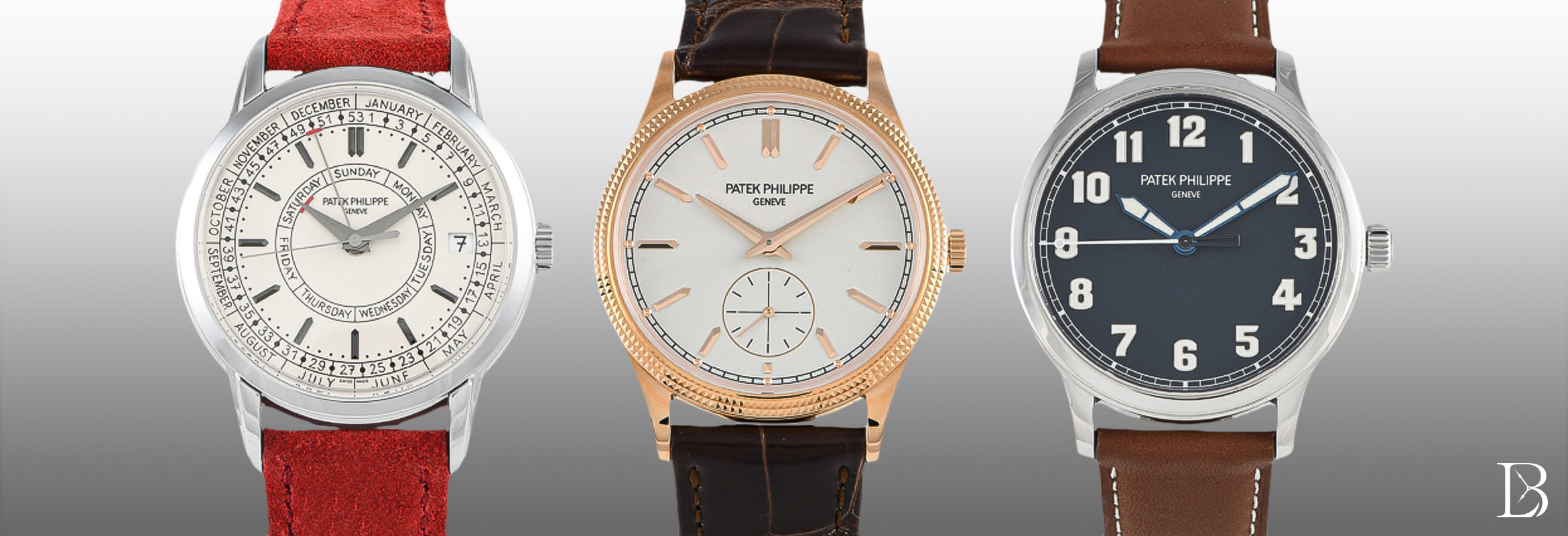 Three very different Patek Philippe Calatrava references